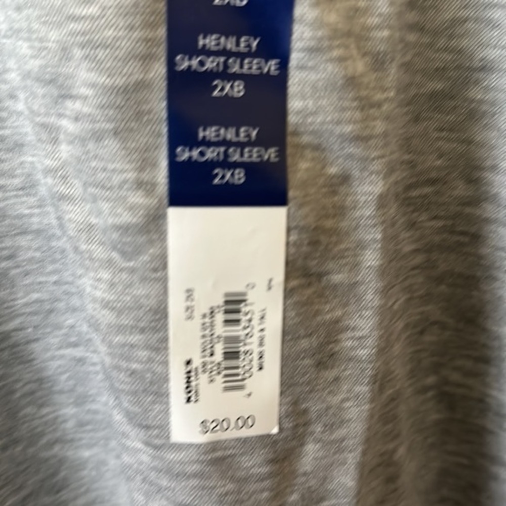 NWT Apt. 9 Core Classic-Fit Henley Men’s Gray shirt - Picture 6 of 6